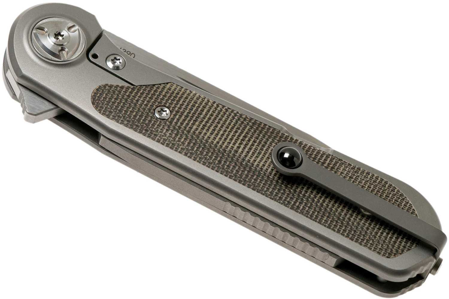 Liong Mah Zulu Green Canvas Micarta Navaja 6 Liong Mah Zulu Green Canvas Micarta Navaja - Imagen 4