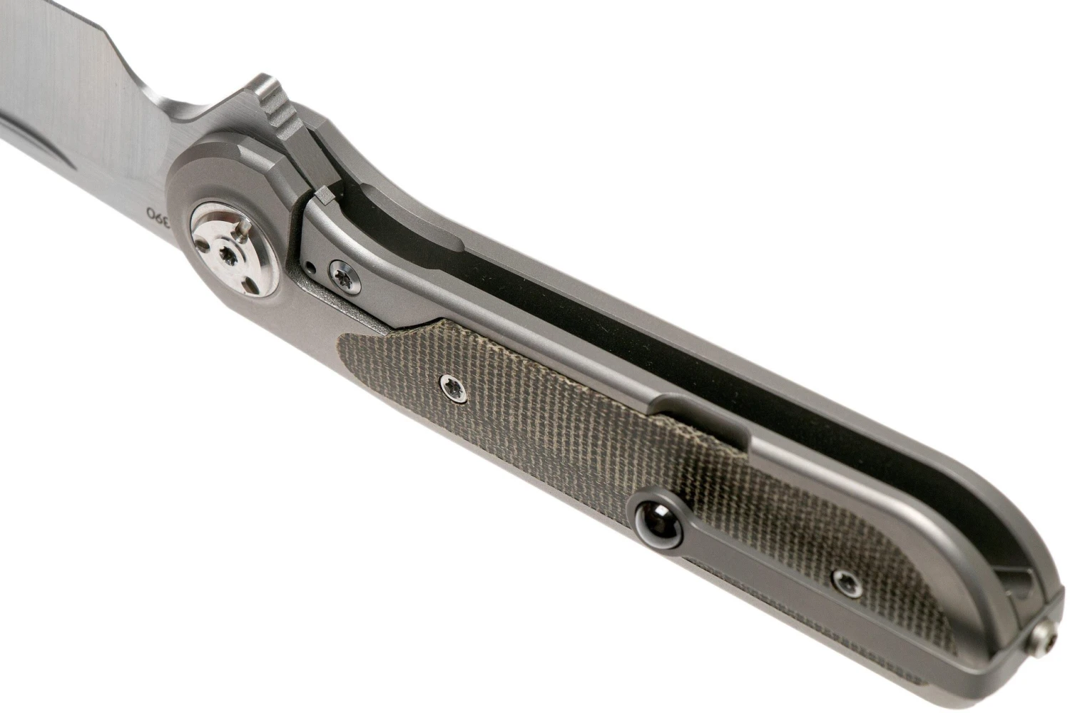 Liong Mah Zulu Green Canvas Micarta Navaja 7 Liong Mah Zulu Green Canvas Micarta Navaja - Imagen 5