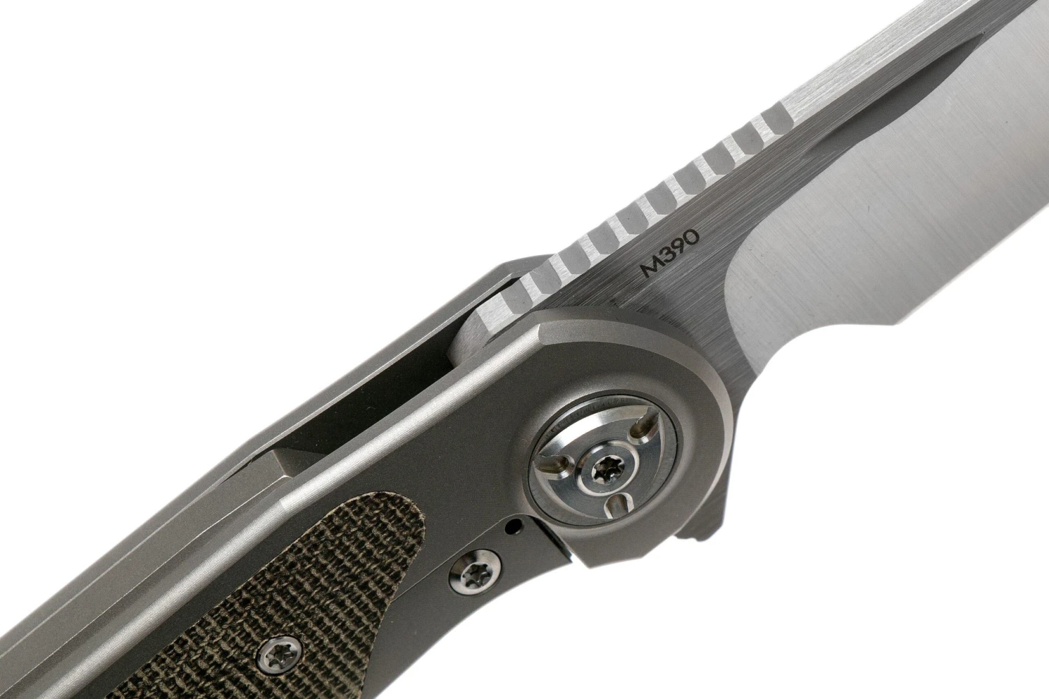 Liong Mah Zulu Green Canvas Micarta Navaja 8 Liong Mah Zulu Green Canvas Micarta Navaja - Imagen 6