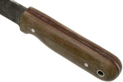 LT Wright Bushcrafter HC, 1075, Matte Green Micarta, Red Liners, Leather Sheath, Cuchillo Bushcraft -Victorinox Ventas LT BHC GM RL LS 05 lt wright