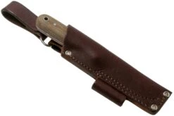 LT Wright Bushcrafter HC, 1075, Matte Green Micarta, Red Liners, Leather Sheath, Cuchillo Bushcraft -Victorinox Ventas LT BHC GM RL LS 06 lt wright