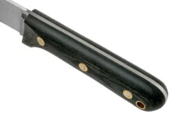 LT Wright Genesis Flat Grind, A2, Matte Black Micarta, Leather Sheath, Cuchillo Bushcraft -Victorinox Ventas LT GEN FL BM LS 05 lt wright