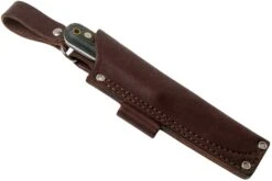 LT Wright Genesis Flat Grind, A2, Matte Black Micarta, Leather Sheath, Cuchillo Bushcraft -Victorinox Ventas LT GEN FL BM LS 06 lt wright