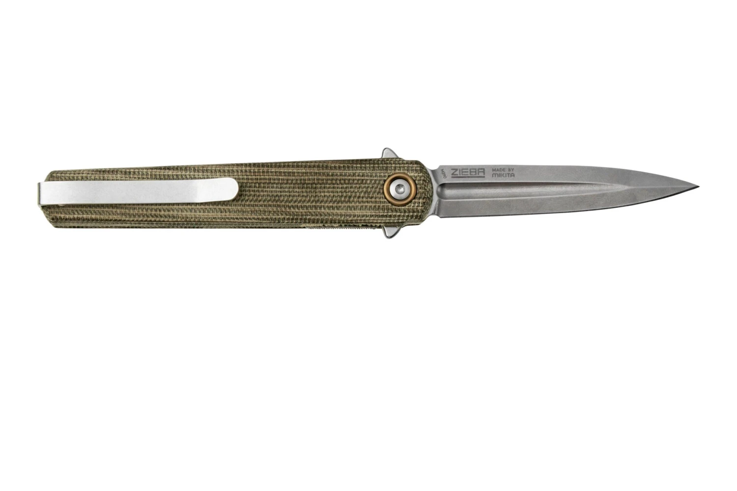 MKM Flame Light FL02L-GC Daga, Micarta Verde, Navaja 4 MKM Flame Light FL02L-GC Daga, Micarta Verde, Navaja - Imagen 2