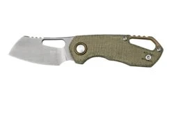 MKM Isonzo FX03M-2GC Cleaver M390, Green Canvas Micarta Navaja, Jesper Voxnaes Design