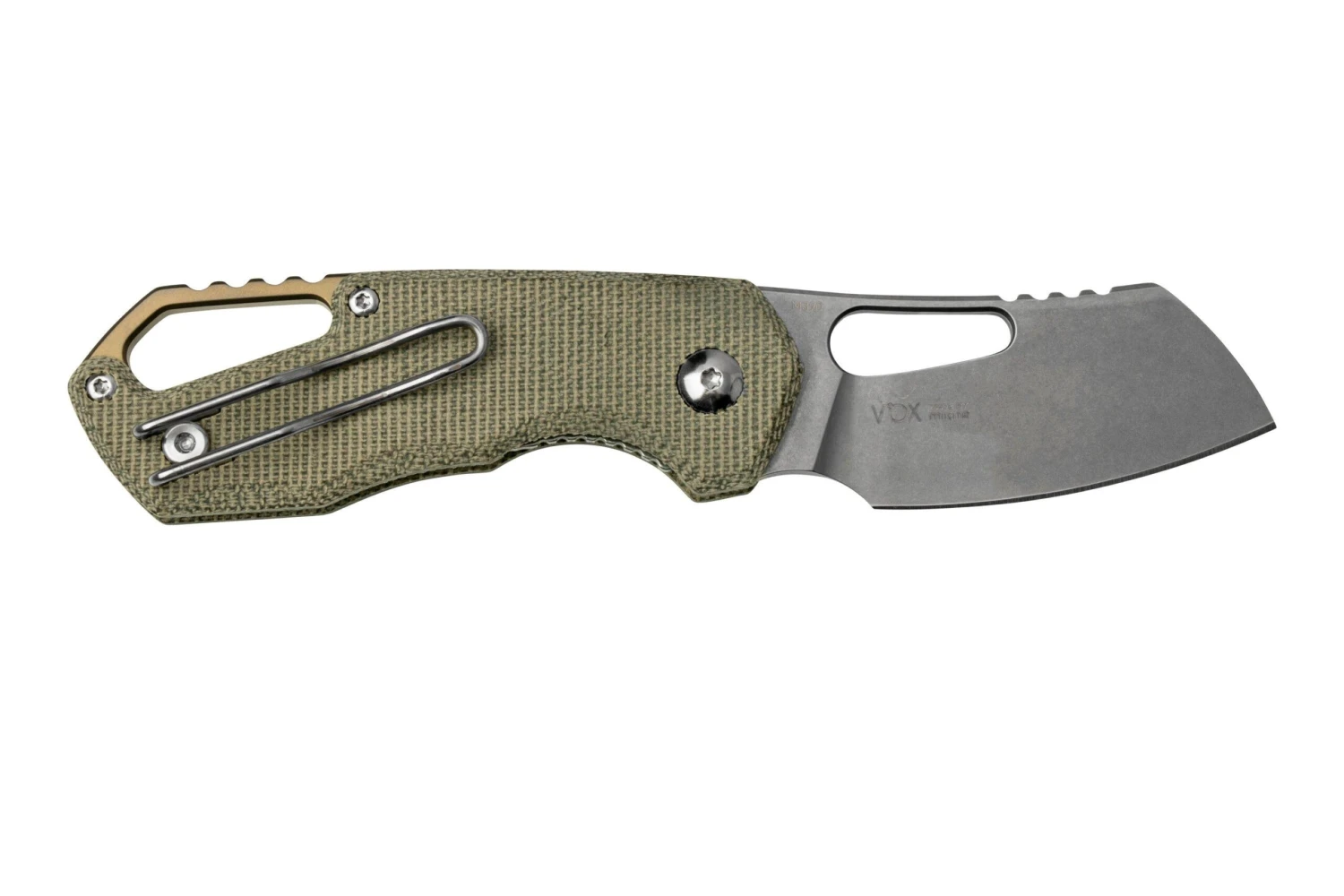 MKM Isonzo FX03M-2GC Cleaver M390, Green Canvas Micarta Navaja, Jesper Voxnaes Design 4 MKM Isonzo FX03M-2GC Cleaver M390, Green Canvas Micarta Navaja, Jesper Voxnaes Design - Imagen 2