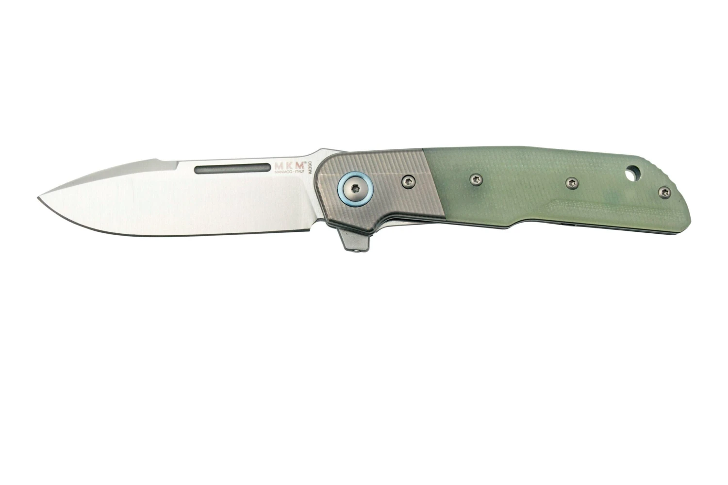 MKM Clap LS01-GNT Titanium, Natural G10 Navaja, Diseño Bob Terzuola 3 MKM Clap LS01-GNT Titanium, Natural G10 Navaja, Diseño Bob Terzuola