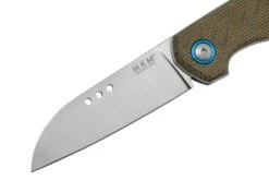 MKM Root RT-GC Satin Green Canvas Micarta Navaja, Diseño Jens Anso -Victorinox Ventas MMK RT GC 03 mkm