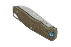 MKM Root RT-GC Satin Green Canvas Micarta Navaja, Diseño Jens Anso -Victorinox Ventas MMK RT GC 06 mkm