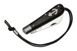 Otter Anchor Knife 172 LB Large Carbon, Smoked Oak, Stainless Anchor, Leather Strap, Navaja -Victorinox Ventas OR172LB 04 otter