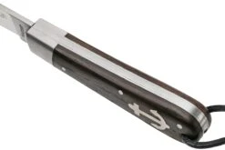 Otter Anchor Knife 172 LB Large Carbon, Smoked Oak, Stainless Anchor, Leather Strap, Navaja -Victorinox Ventas OR172LB 07 otter