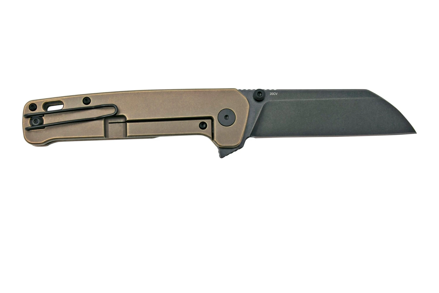 QSP Knife Penguin XL QS130XL-B, Blackwashed 20CV, Bronze Titanium Navaja 4 QSP Knife Penguin XL QS130XL-B, Blackwashed 20CV, Bronze Titanium Navaja - Imagen 2