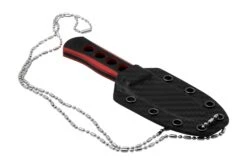 QSP Knife Canary QS141-B2 Blackwashed, Black Red G10, Cuchillo De Cuello -Victorinox Ventas QS141 B2 06 qsp