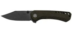 QSP Knife Kestrel QS145-A2 Blackwashed, Brown Micarta, Navaja
