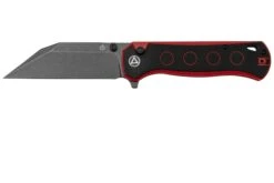 QSP Knife Swordfish QS149-A2 Red And Black G10, Black Stonewashed, Navaja