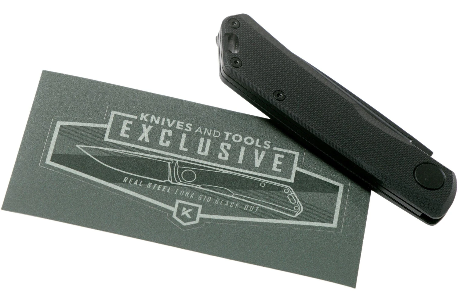 Real Steel Luna Lite Blackout 7018 Navaja Knivesandtools Exclusive, Poltergeist Design 10 Real Steel Luna Lite Blackout 7018 Navaja Knivesandtools Exclusive, Poltergeist Design - Imagen 8