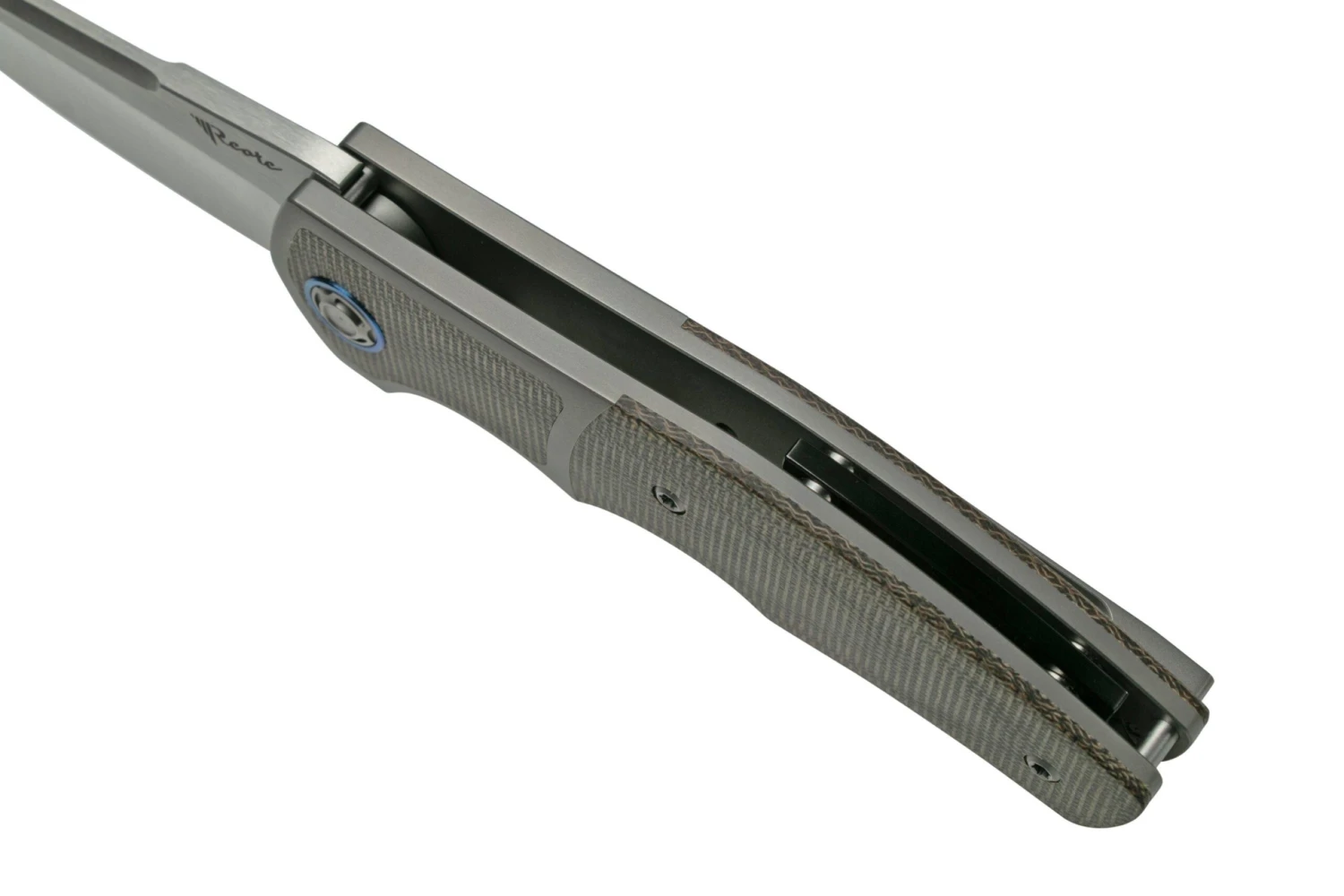 Reate Mini Crossroads M390, Green Micarta MCR-GRM Navaja, Diseño Kirby Lambert 10 Reate Mini Crossroads M390, Green Micarta MCR-GRM Navaja, Diseño Kirby Lambert - Imagen 8