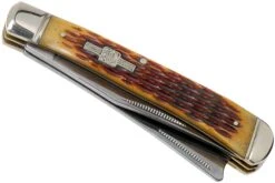 Rough Ryder Razor Trapper Amber Bone RR072 Navaja Slipjoint -Victorinox Ventas RY072 04 rough ryder