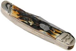 Rough Ryder Copperhead Cinnamon Stag RR2161 Damascus Navaja Slipjoint -Victorinox Ventas RY2161 04 rough ryder