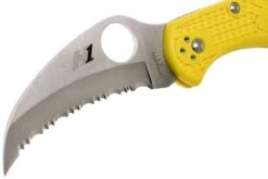 Spyderco Tasman Salt 2 C106SYL2 Navaja, Amarillo -Victorinox Ventas SPC106SYL2 03 spyderco spc106syl2 03