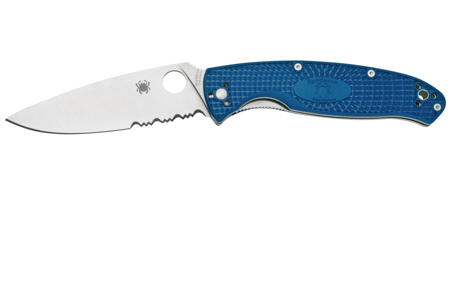 Spyderco Resilience Lightweight S35VN Blue C142PBL FRN Navaja Parcialmente Dentada 3 Spyderco Resilience Lightweight S35VN Blue C142PBL FRN Navaja Parcialmente Dentada