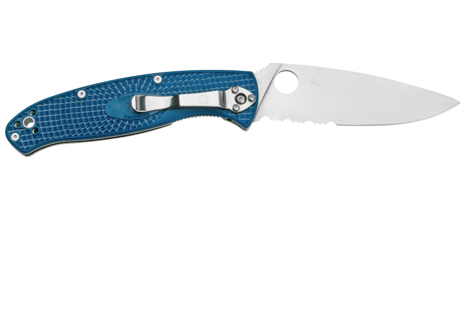 Spyderco Resilience Lightweight S35VN Blue C142PBL FRN Navaja Parcialmente Dentada 4 Spyderco Resilience Lightweight S35VN Blue C142PBL FRN Navaja Parcialmente Dentada - Imagen 2