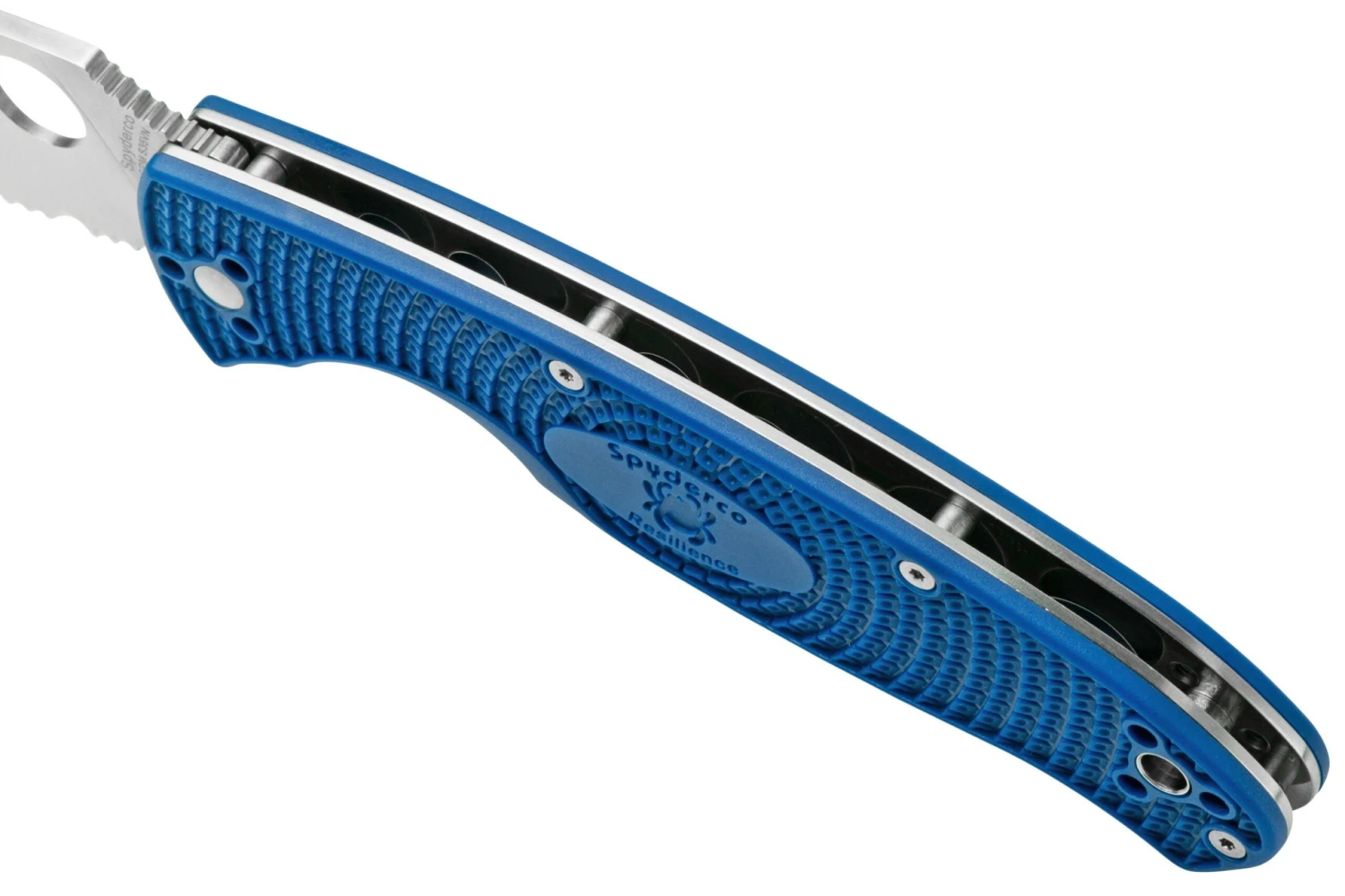 Spyderco Resilience Lightweight S35VN Blue C142PBL FRN Navaja Parcialmente Dentada 9 Spyderco Resilience Lightweight S35VN Blue C142PBL FRN Navaja Parcialmente Dentada - Imagen 7