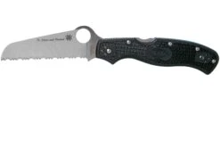 Spyderco Rescue 3 Thin Blue Line C14FSBKBL3 Cuchillo De Rescate De Sierra