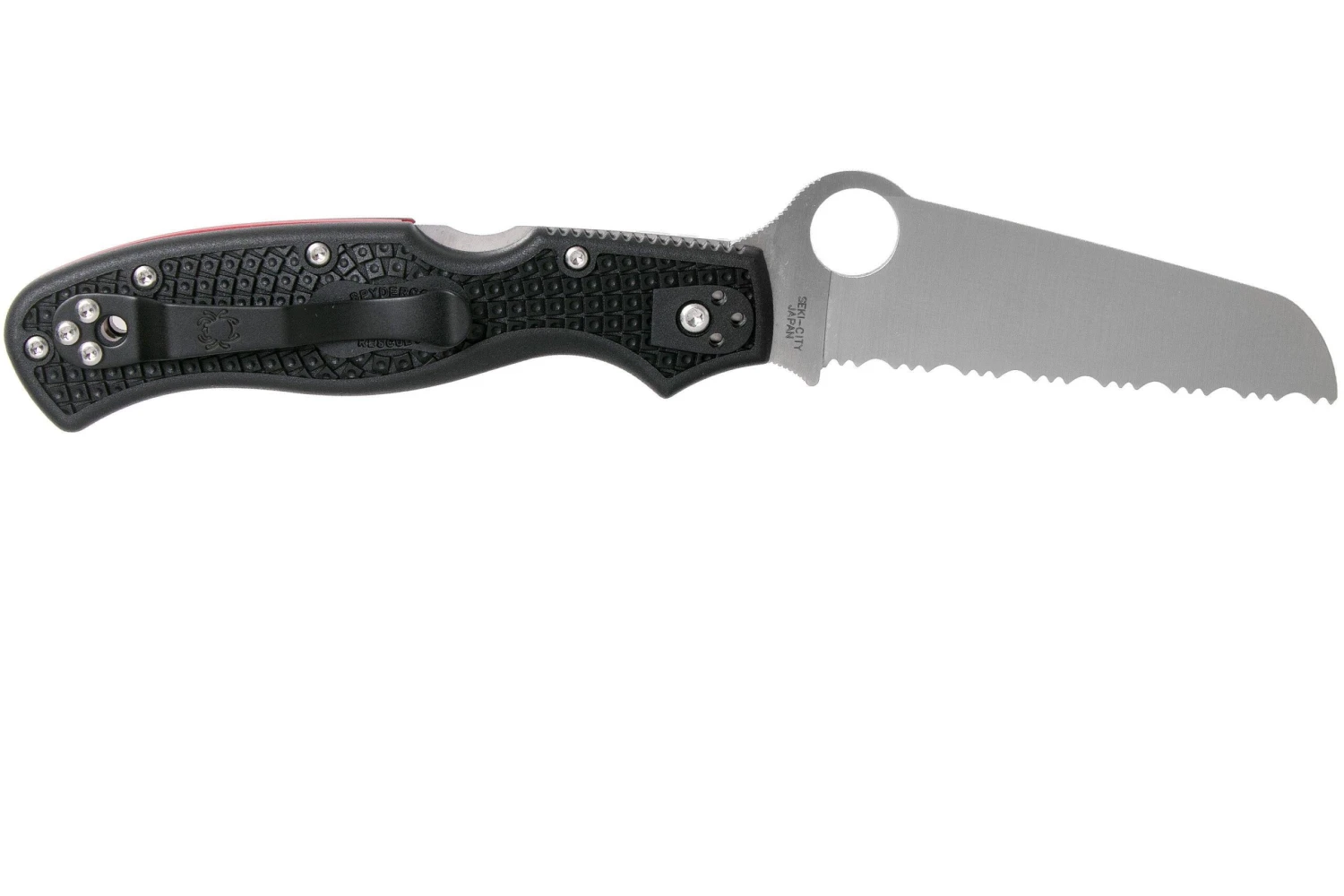 Spyderco Rescue 3 Thin Red Line C14FSBKRD3 Cuchillo De Rescate De Sierra 4 Spyderco Rescue 3 Thin Red Line C14FSBKRD3 Cuchillo De Rescate De Sierra - Imagen 2