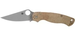 Spyderco C81MPCW2 Paramilitary 2 Brown Canvas Micarta CruWear Navaja