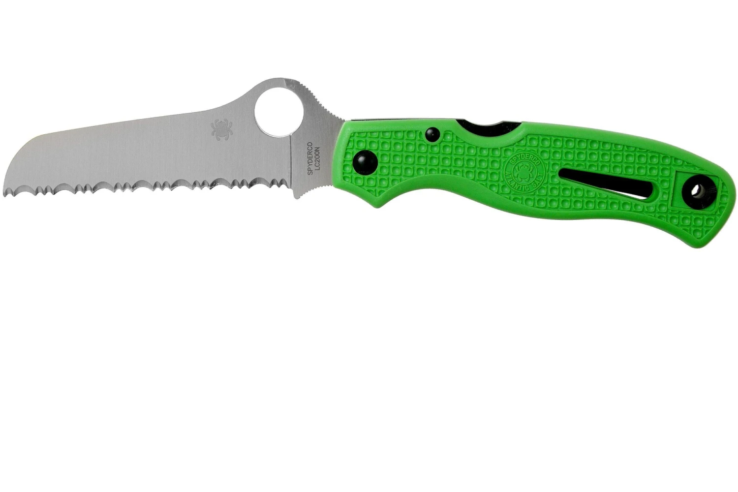 Spyderco Atlantic Salt Green LC200N C89FSGR Navaja De Bolsillo Dentada 3 Spyderco Atlantic Salt Green LC200N C89FSGR Navaja De Bolsillo Dentada