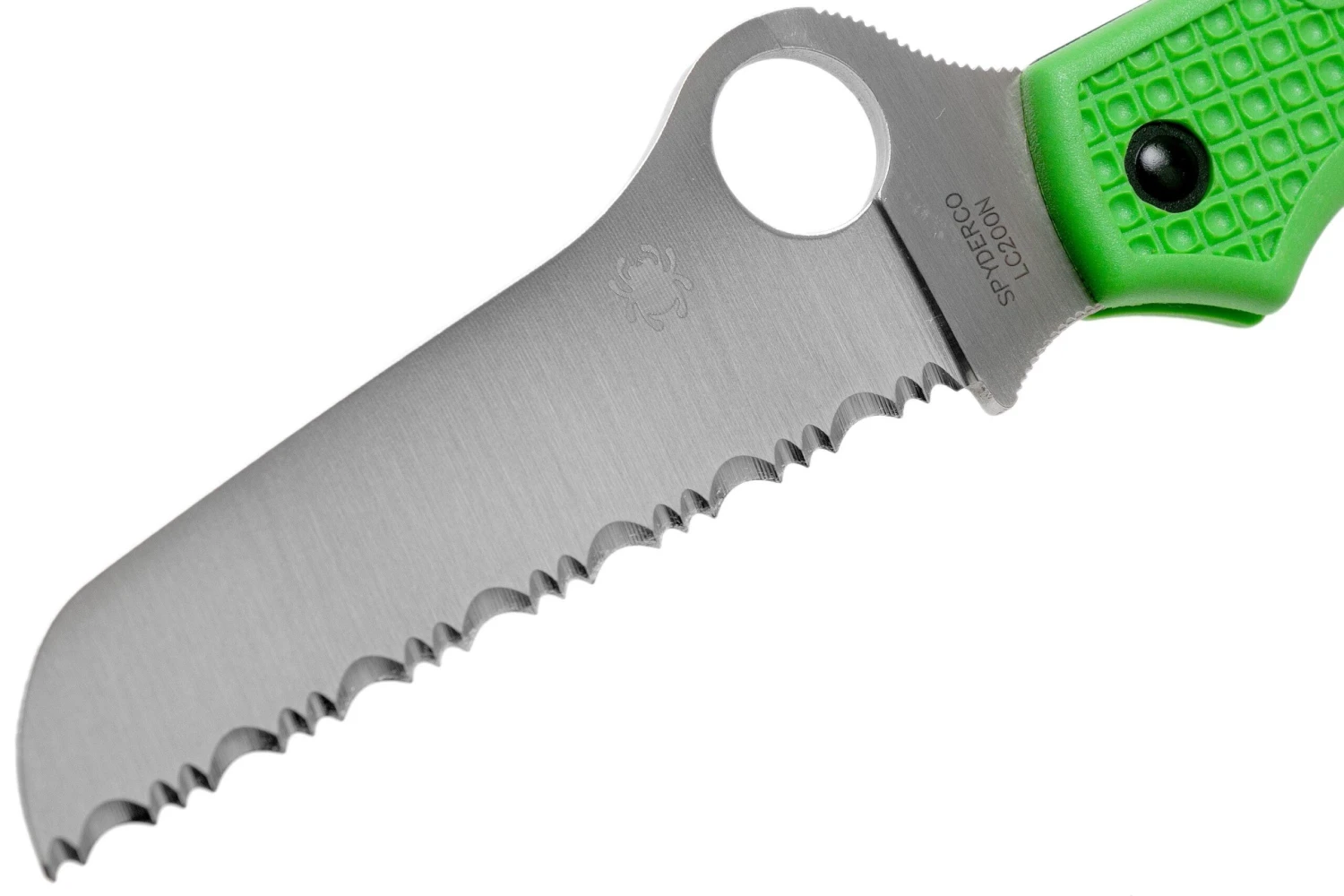 Spyderco Atlantic Salt Green LC200N C89FSGR Navaja De Bolsillo Dentada 5 Spyderco Atlantic Salt Green LC200N C89FSGR Navaja De Bolsillo Dentada - Imagen 3