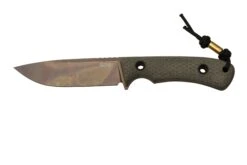 TRC Knives South Pole Apo Finish Green Canvas Micarta, Cuchillo De Supervivencia