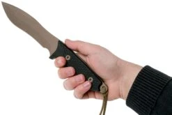 Spartan Blades Ronin Shinto, FDE Blade, Black Handle, Cuchillo De Exterior -Victorinox Ventas USSB47DEBKNLTN 06 spartan blades