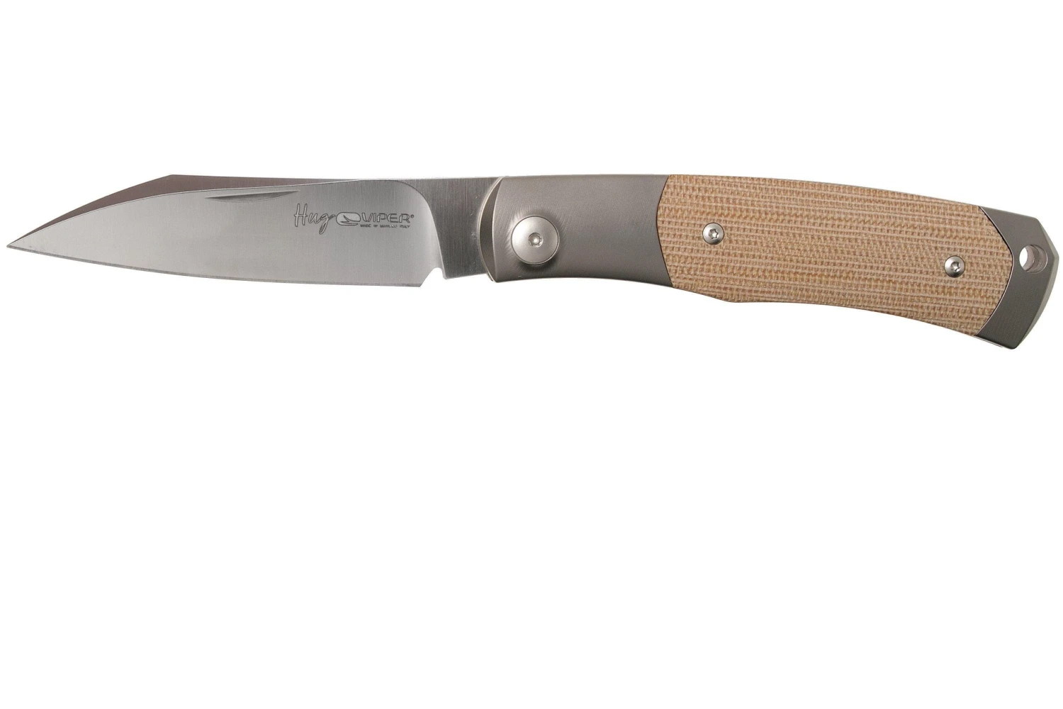 Viper Hug 2 V5994CN Natural Canvas Micarta Navaja, Diseño Sacha Thiel 3 Viper Hug 2 V5994CN Natural Canvas Micarta Navaja, Diseño Sacha Thiel