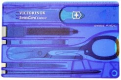 Victorinox SwissCard Classic Azul Transparente 0.7122.T2