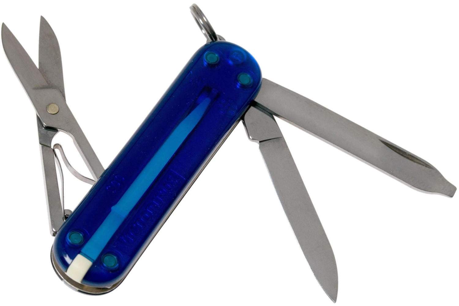Victorinox Classic SD Translucent Colours, Deep Ocean 0.6223.T2G Swiss Navaja 4 Victorinox Classic SD Translucent Colours, Deep Ocean 0.6223.T2G Swiss Navaja - Imagen 2