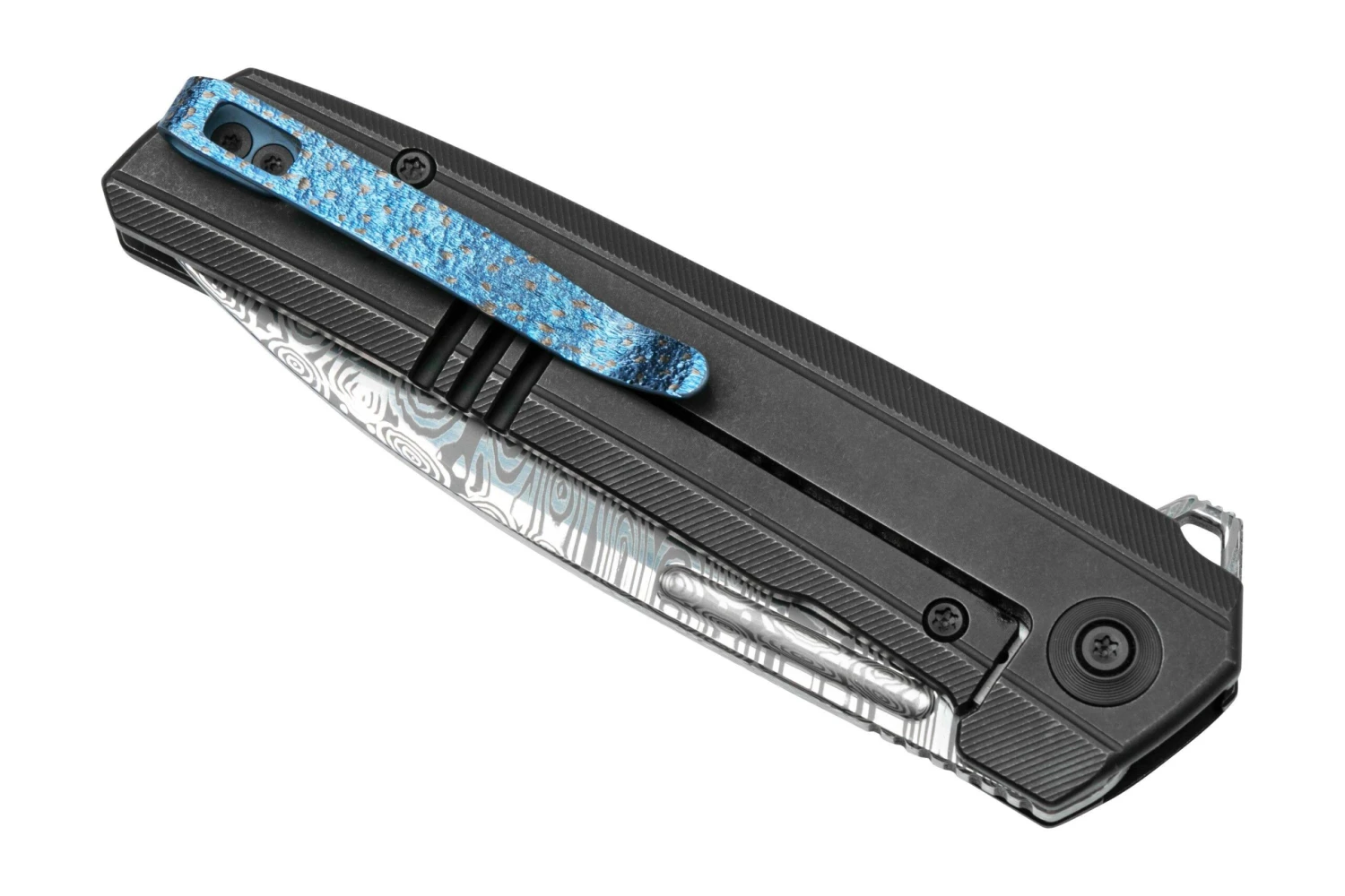 WE Knife Speedster WE21021B-DS1, Black Titanium, Damasteel Navaja 6 WE Knife Speedster WE21021B-DS1, Black Titanium, Damasteel Navaja - Imagen 4