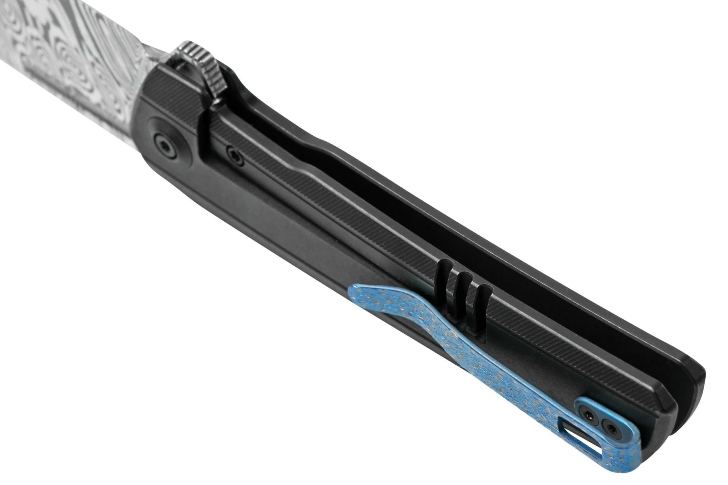 WE Knife Speedster WE21021B-DS1, Black Titanium, Damasteel Navaja 7 WE Knife Speedster WE21021B-DS1, Black Titanium, Damasteel Navaja - Imagen 5