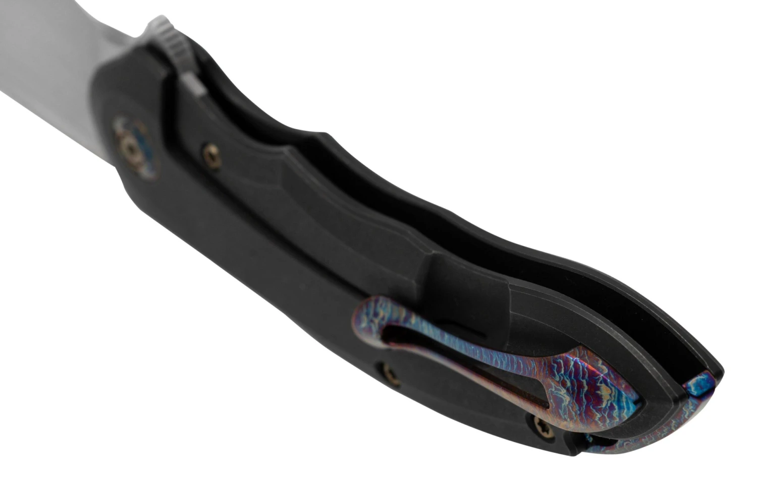 WE Knife Makani WE21048B-3, Black Titanium, Flamed Titanium Inlay, CPM 20CV Navaja 6 WE Knife Makani WE21048B-3, Black Titanium, Flamed Titanium Inlay, CPM 20CV Navaja - Imagen 4