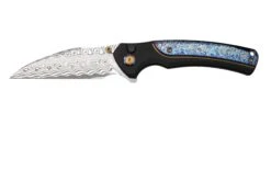 WE Knife Ziffius, WE22024D-DS1 Limited Edition, Flamed Titanium Spacer, Hakkapella Damasteel Navaja